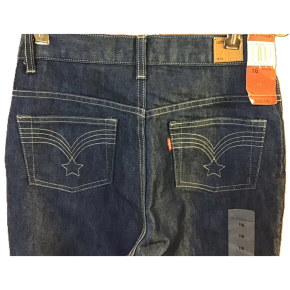 Levi's Girls Mid Rise Boot Cut Embroidered Jeans Size 16 Regular (26 x 30) NWT - Picture 4 of 6